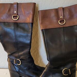 Bandolino Black and Brown Heeled Boots